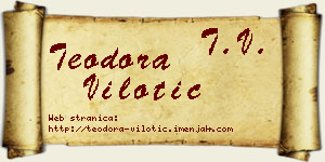 Teodora Vilotić vizit kartica